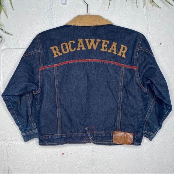 Vintage Y2K Rocawear Street Style Sherpa Lined Jean Jacket Size Small Unisex - Picture 4 of 8